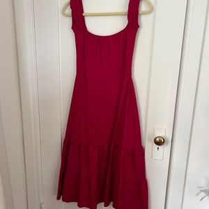 Reformation Square Neckline Midi Dress